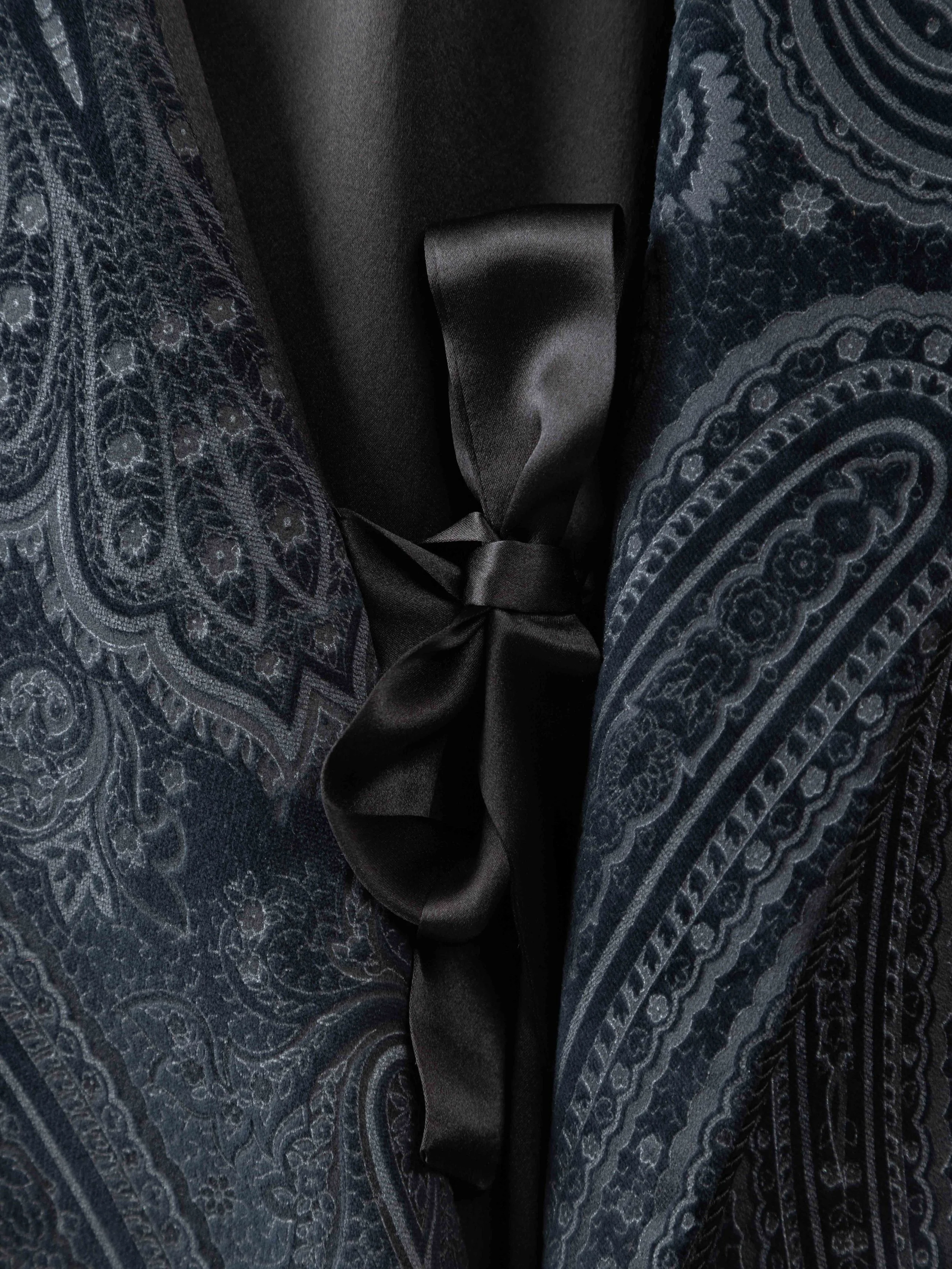 K*H様 rude gallery 2018aw smoking jacket Navy Paisley Pure Cotton Devoré Velvet Smoking Jacket Handmade in